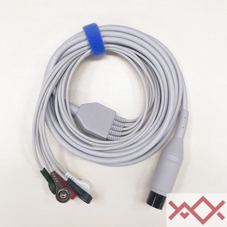 邁瑞原裝心電導聯線6針5導一體式心電電纜 EA6151B 扣式除顫型